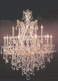 Set of 2-1 Maria Theresa Chandelier Crystal Lighting Chandeliers Lights Fixture Ceiling Lamp H38" X W37" and 1 Chandelier Crystal Lighting H30" X W28" - 1/21510/15+1 + 21532/12+1 A500-