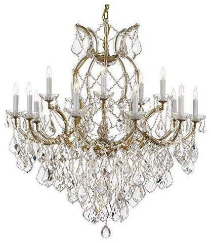 Maria Theresa Chandelier Crystal Lighting Chandeliers Lights Fixture Ceiling Lamp for Dining Room, Entryway, Living Room H38" X W37" Dressed with Diamond Cut Crystal! - A500-1/21510/15+1-DC