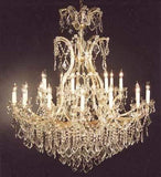 Set of 2-1 Maria Theresa Crystal Lighting Chandeliers Lights Fixture Ceiling Lamp H38" X W37" and 1 Crystal Chandelier Lighting Chandeliers Size: H52" X W46" - 1/21510/15+1 + 52/2MT/24+1 A500-