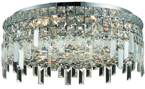 ZC121-V2031F20C/EC By Elegant Lighting - Maxim Collection Chrome Finish 6 Lights Flush Mount