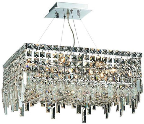 ZC121-V2033D20C/EC By Elegant Lighting - Maxim Collection Chrome Finish 12 Lights Dining Room